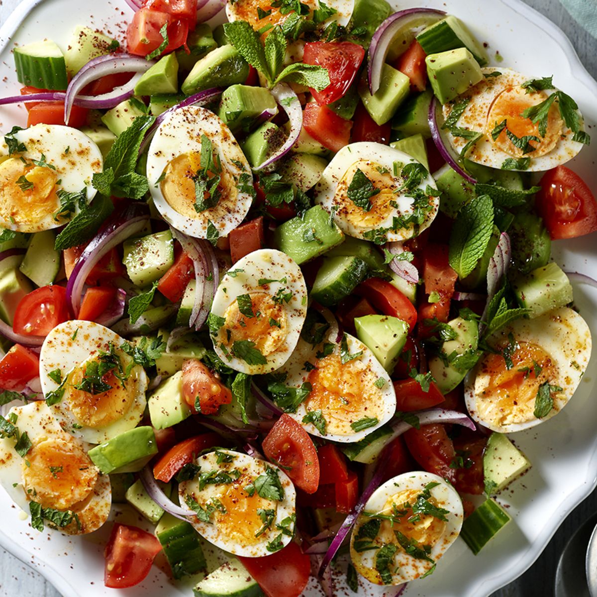 Boiled egg deals salad